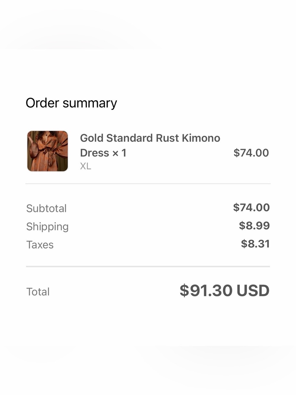 12th Tribe Rust Kimono Dress NWT - Picture 4 of 4